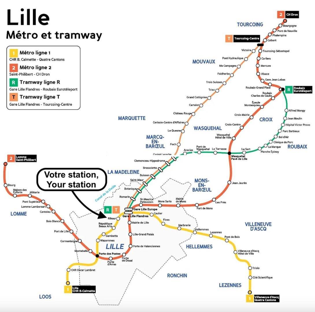 Vieux Lille - Superbe Appartement 2Ch 5Pers Bagian luar foto